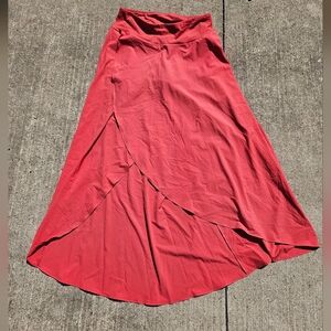 HALARA Women's High Low Skirt in Red